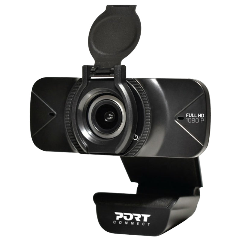 Port Connect Full HD 1080P USB-A & USB-C Webcam - Black | 900078