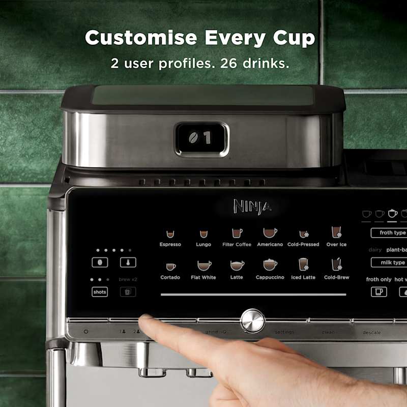 Ninja AutoBarista Pro Automatic Espressomaschine - Schwarz & Edelstahl | AE1051UK