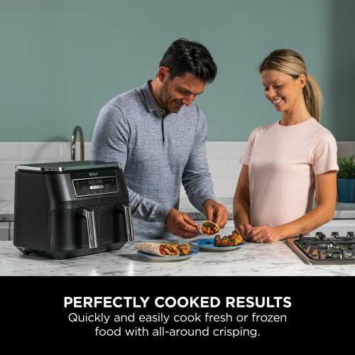 Ninja Foodi 4-in-1 Dual Zone 7.6L Heißluftfritteuse - Schwarz | AF200UK