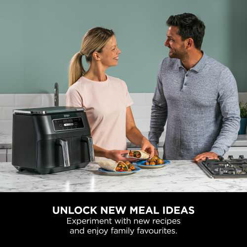 Ninja Foodi 4-in-1 Dual Zone 7.6L Heißluftfritteuse - Schwarz | AF200UK