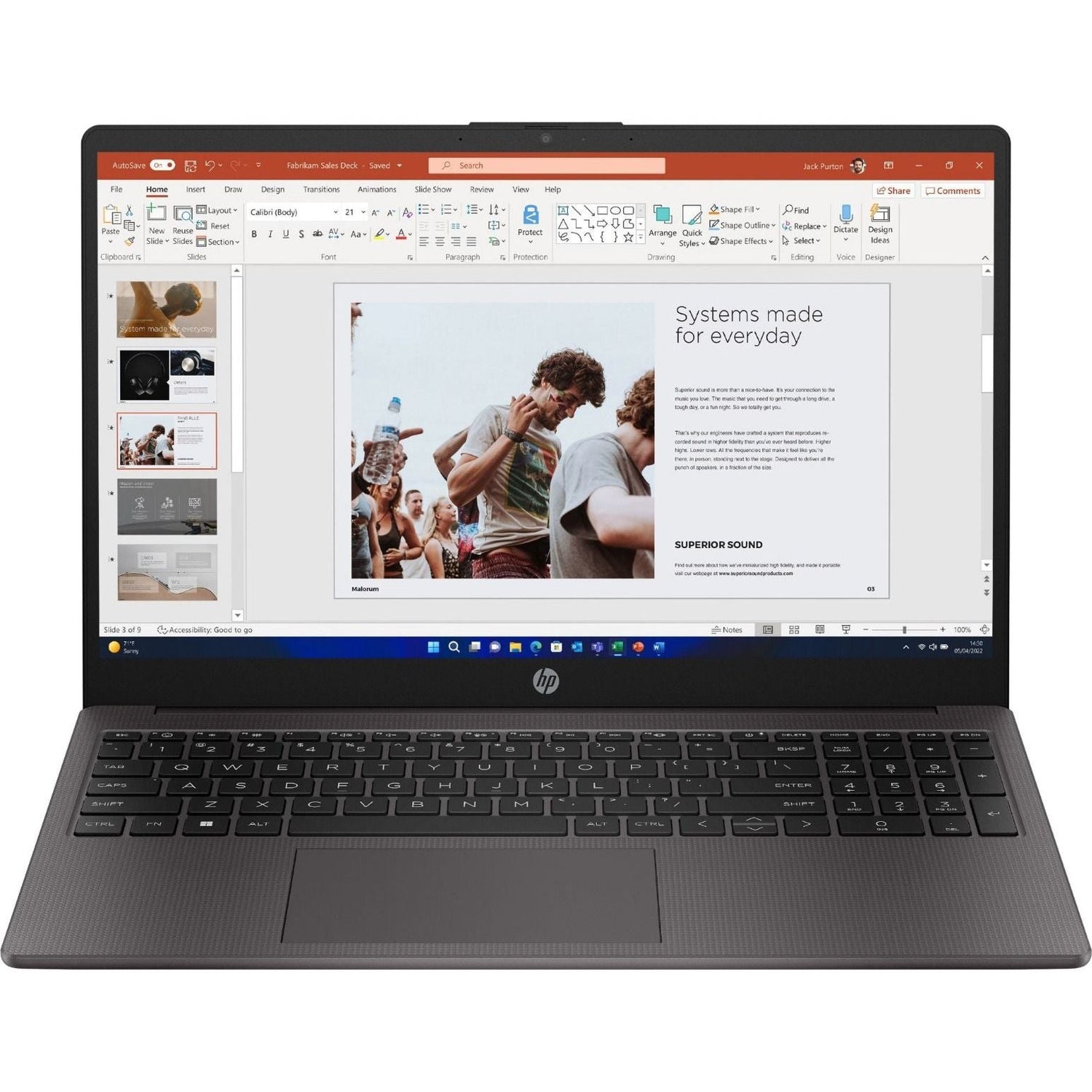 HP 255 G10 AMD Ryzen 5 15.6" 8GB/256GB Laptop - Dark Ash Silber | AK9U8ATABU
