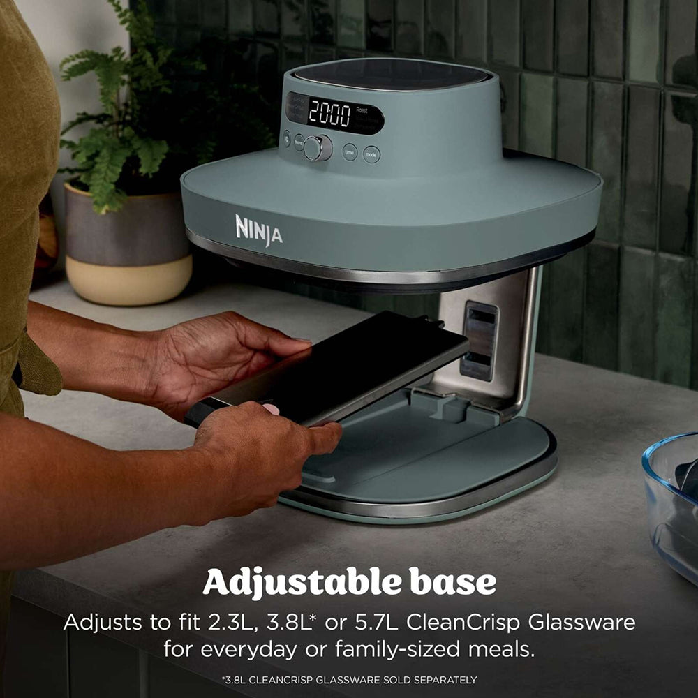 Ninja CRISPi PRO 7-in-1 XL Glass Heißluftfritteuse - Ash Grau | AS101UKGY