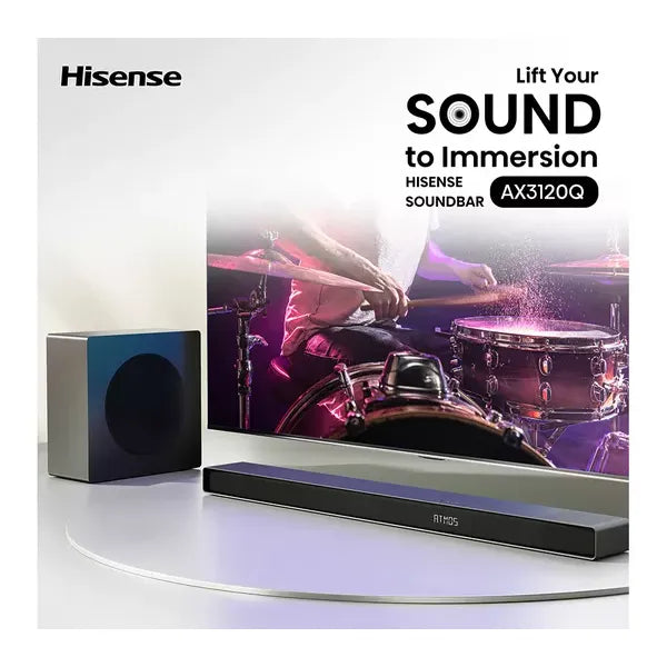 Hisense 3.1.2 Wireless Soundbar mit Subwoofer - Schwarz | AX3120Q