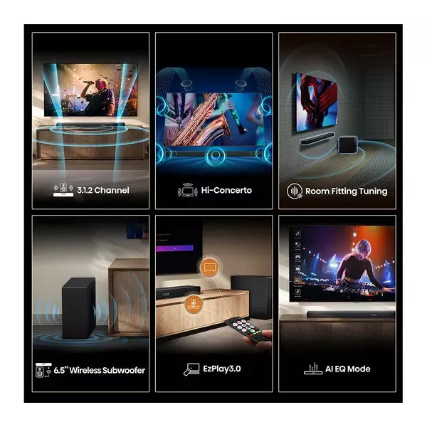 Hisense 3.1.2 Wireless Soundbar mit Subwoofer - Schwarz | AX3120Q