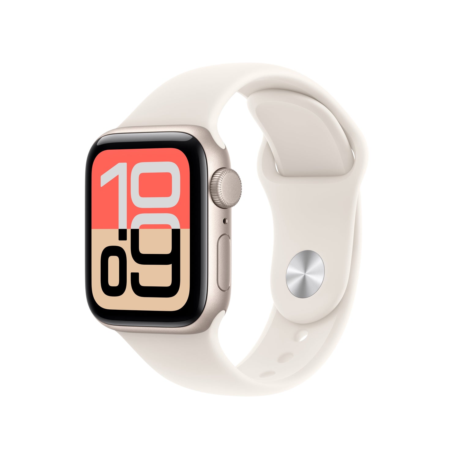 Apple Watch SE 3 GPS 40MM Starlight Aluminium Case mit Starlight Sport Band - S/M | MEH34MP/A