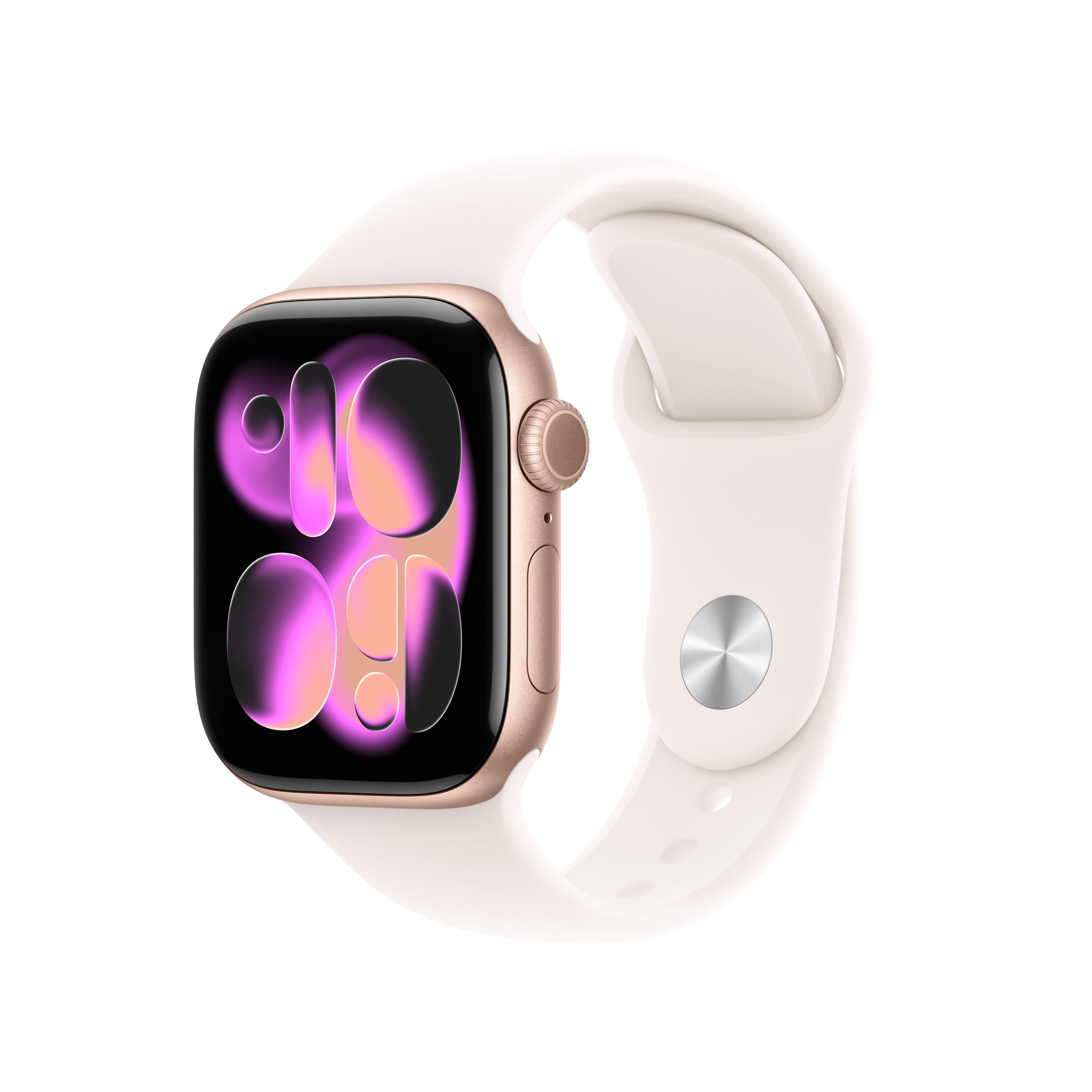 Apple Watch Series 11 GPS 42MM Roségold Aluminium Case mit Light Blush Sport Band - S/M | MEU04MP/A