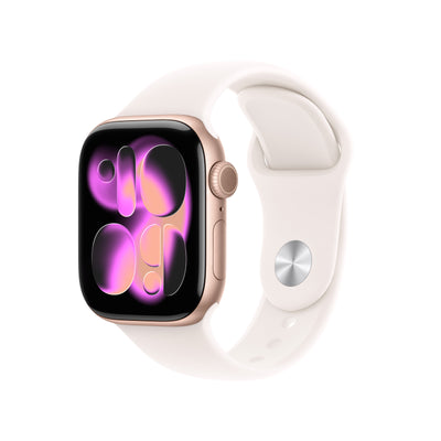 Apple Watch Series 11 GPS 42MM Roségold Aluminium Case mit Light Blush Sport Band - S/M | MEU04MP/A