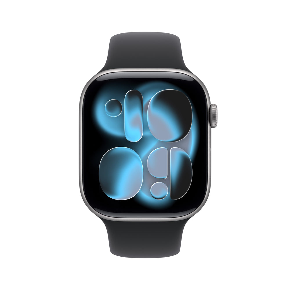 Apple Watch Series 11 GPS 46MM Space Grau Aluminium Case mit Schwarz Sport Band - M/L | MEV44MP/A