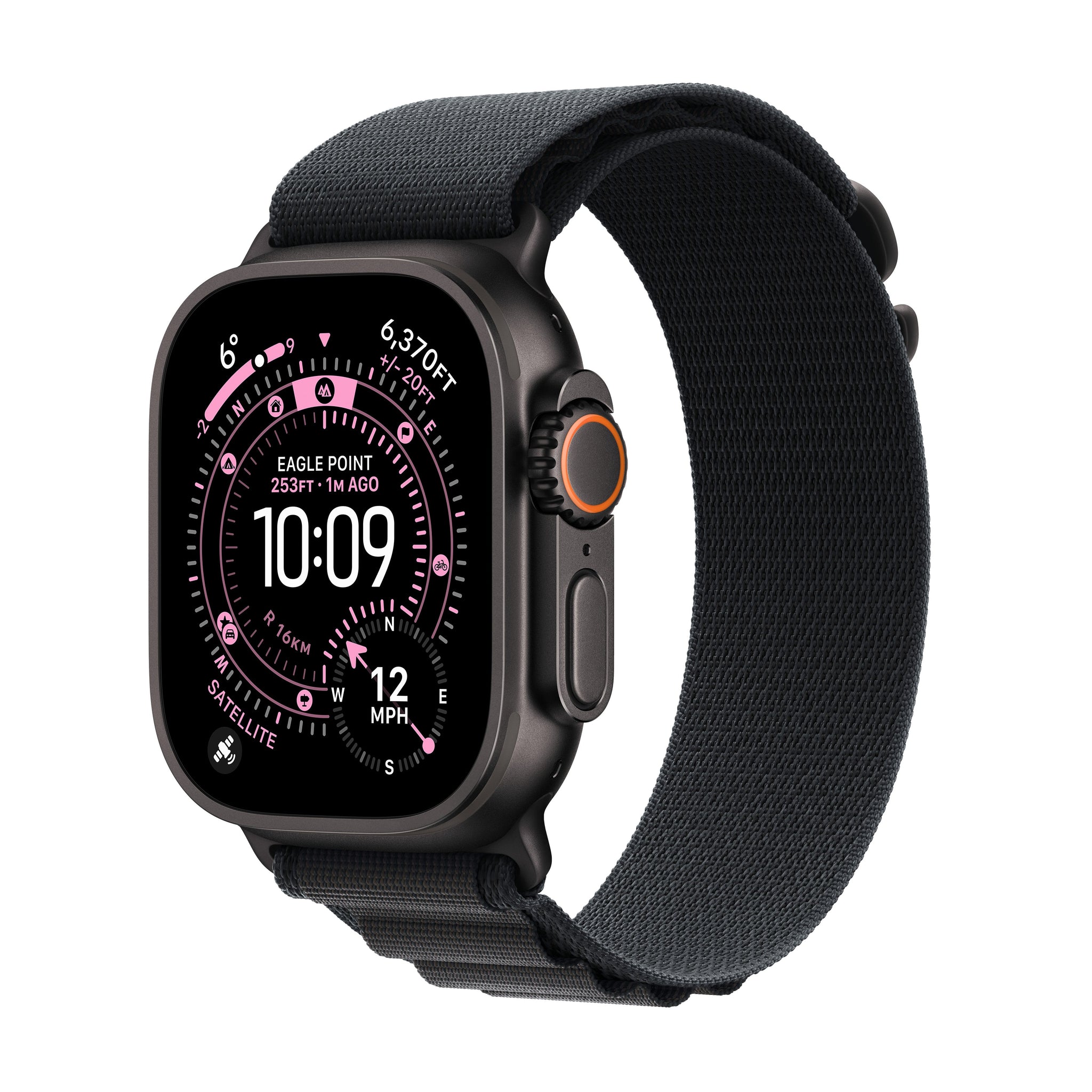 Apple Watch Ultra 3 GPS + Cellular 49MM Black Titanium Case with Black Alpine Loop - Medium | MF0V4DH/A