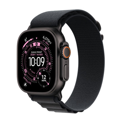 Apple Watch Ultra 3 GPS + Cellular 49MM Schwarz Titan Case mit Schwarz Alpine Loop - Medium | MF0V4DH/A