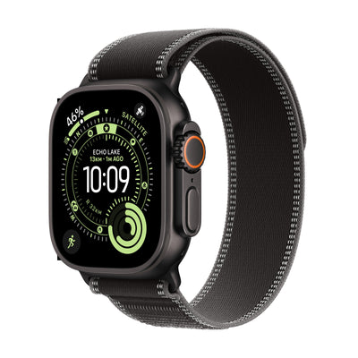 Apple Watch Ultra 3 GPS + Cellular 49MM Schwarz Titan Case mit Schwarz/Charcoal Trail Loop - M/L | MF1H4DH/A