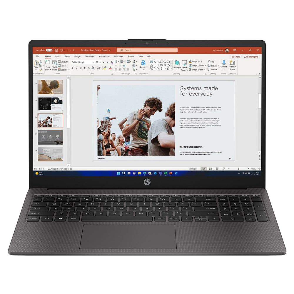 HP 255 G10 AMD Ryzen 3 15.6" 8GB/256GB Laptop - Dark Ash Silver | B39RBAT#ABU