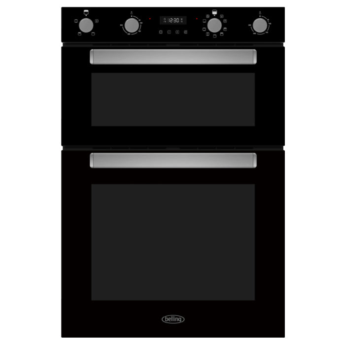 Belling 110L Built-In Double Oven - Black | BI904MFBK