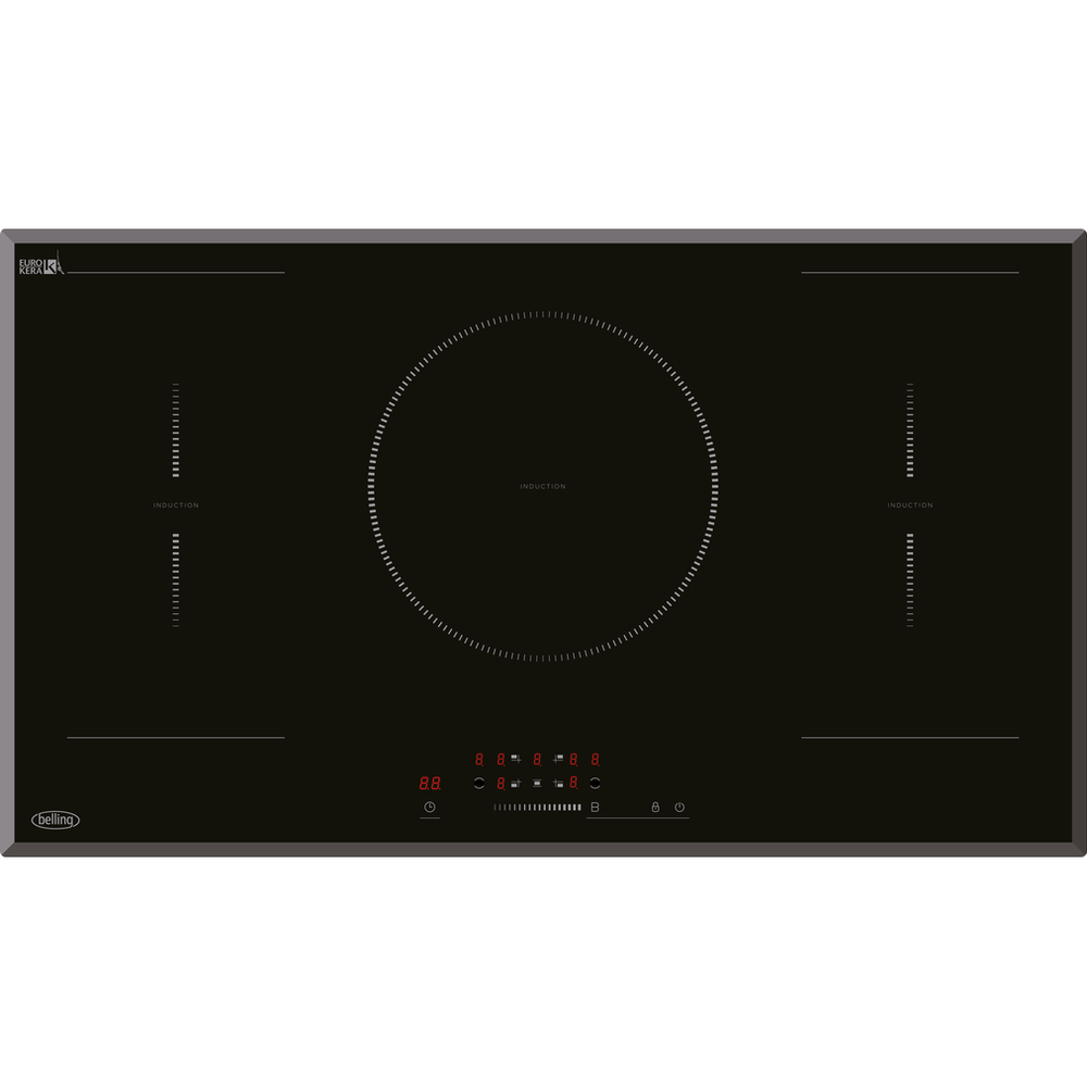 Belling 90CM 5 Zone Induction Kochfeld - Schwarz | BIH90TB
