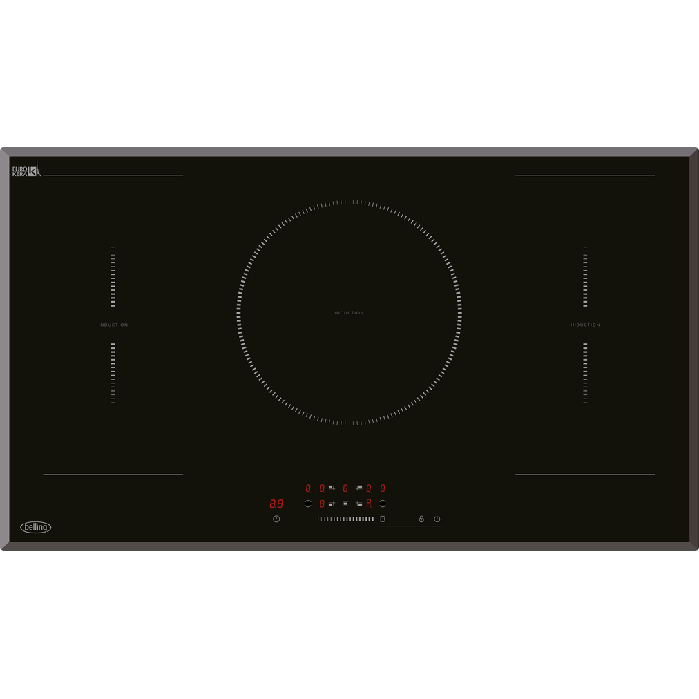 Belling 90CM 5 Zone Induction Kochfeld - Schwarz | BIH90TB