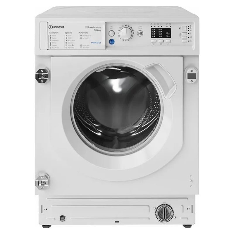 Indesit 8KG/6KG 1351RPM Einbau Waschtrockner - Weiß | BIWDIL861485UK