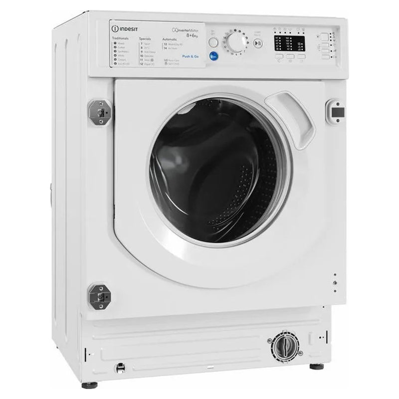 Indesit 8KG/6KG 1351RPM Einbau Waschtrockner - Weiß | BIWDIL861485UK