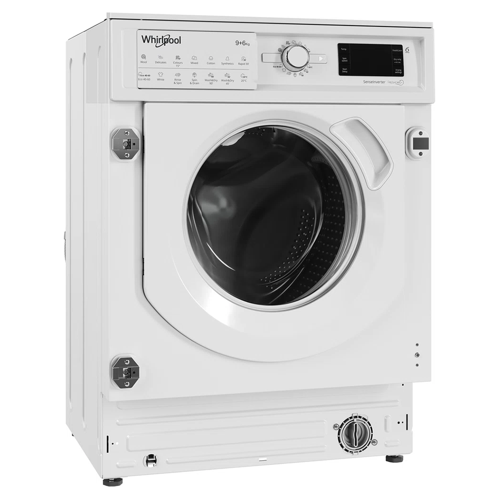 Whirlpool 9KG/6KG 1400RPM Einbau Waschtrockner - Weiß | BIWDWG961485UK