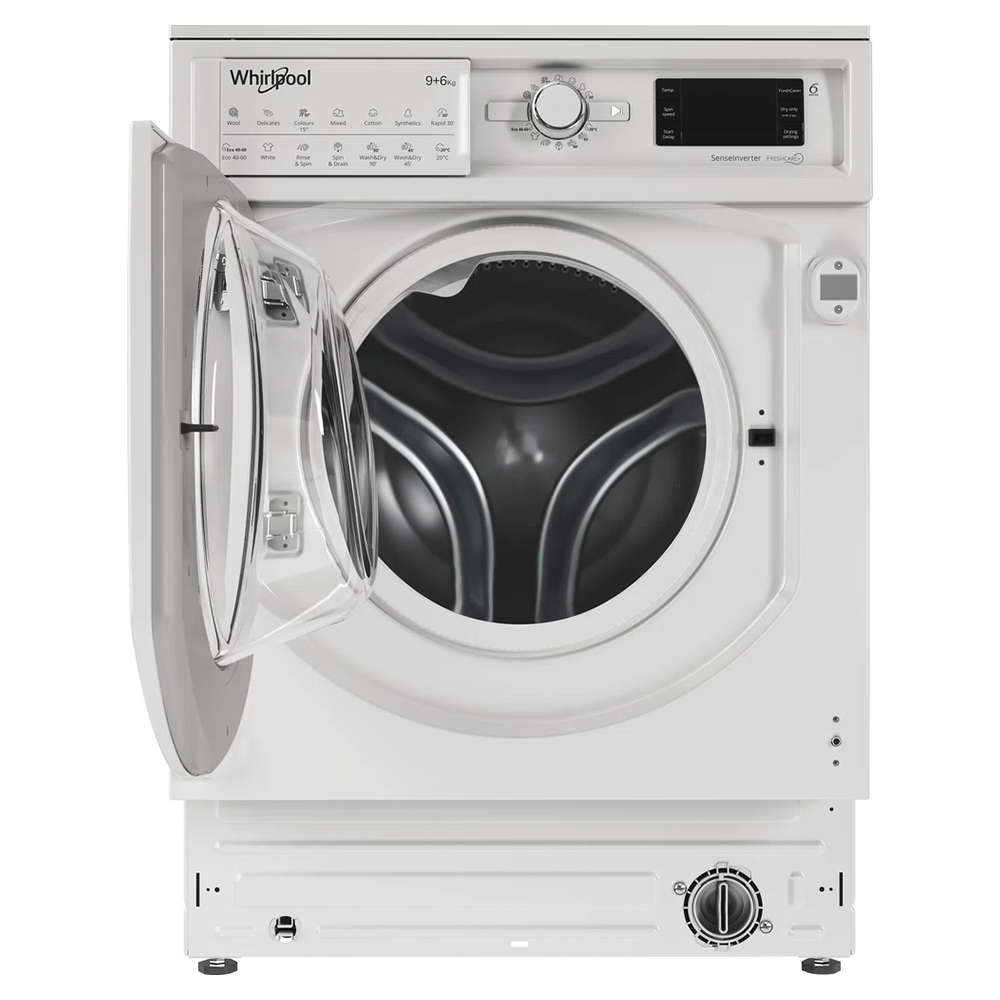 Whirlpool 9KG/6KG 1400RPM Einbau Waschtrockner - Weiß | BIWDWG961485UK