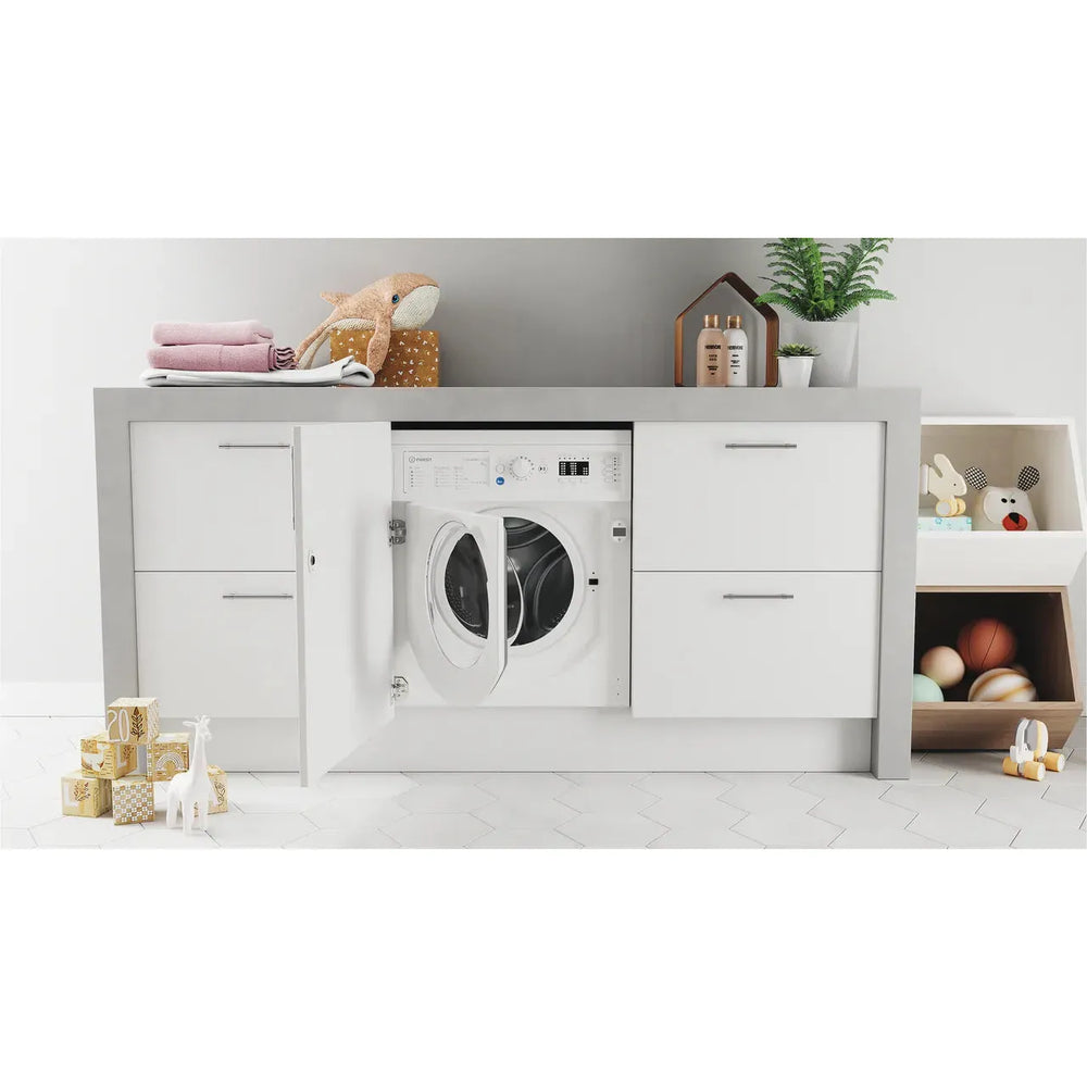 Indesit 9KG 1400RPM integriert Waschmaschine - Weiß | BIWMIL91485UK