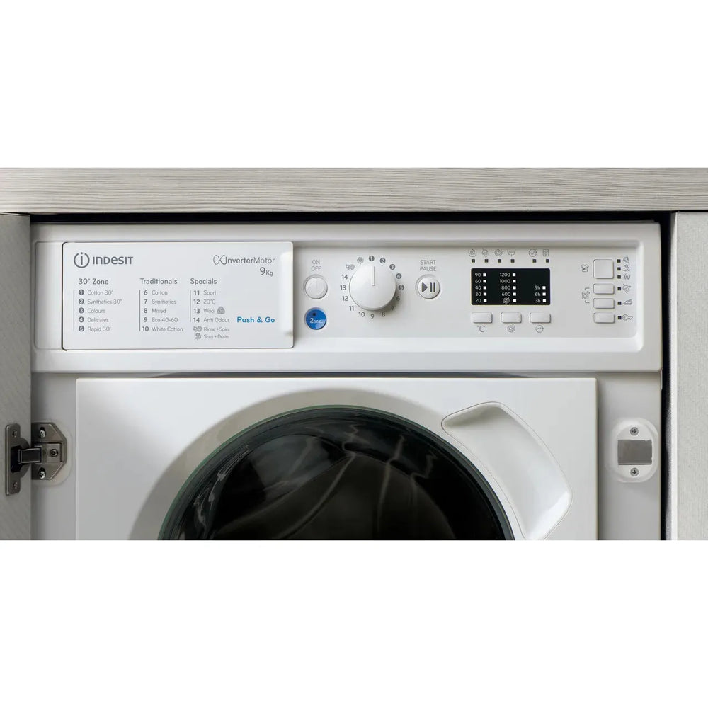 Indesit 9KG 1400RPM integriert Waschmaschine - Weiß | BIWMIL91485UK