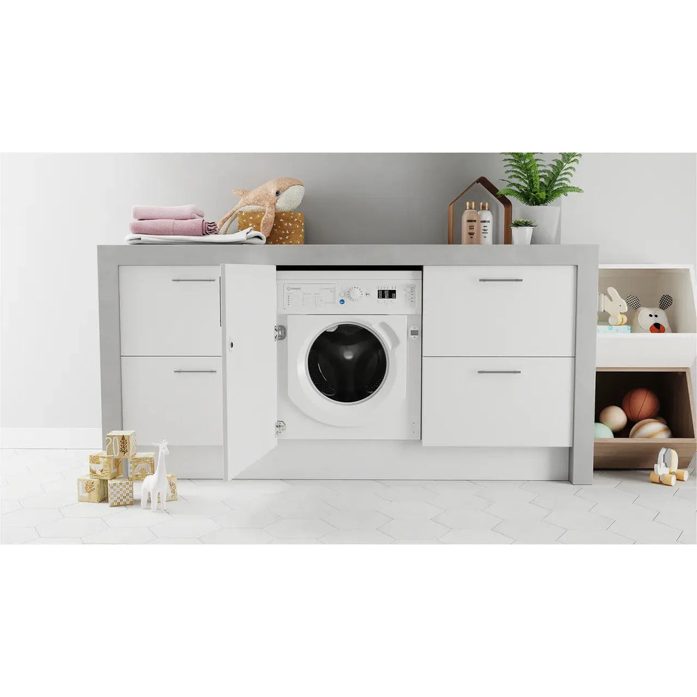 Indesit 9KG 1400RPM integriert Waschmaschine - Weiß | BIWMIL91485UK