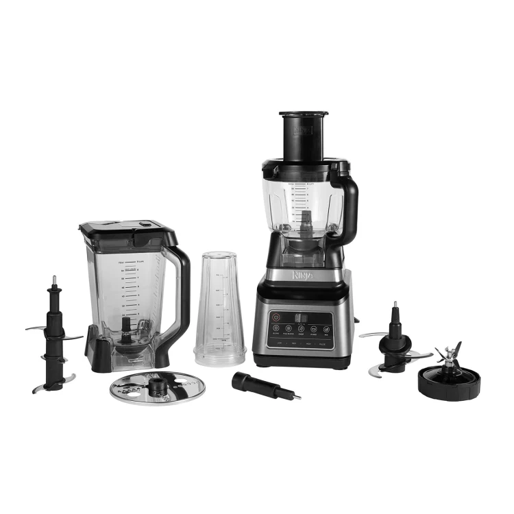 Ninja 1200W 3-in-1 Küchenmaschine mit Auto IQ - Schwarz & Silber | BN800UK