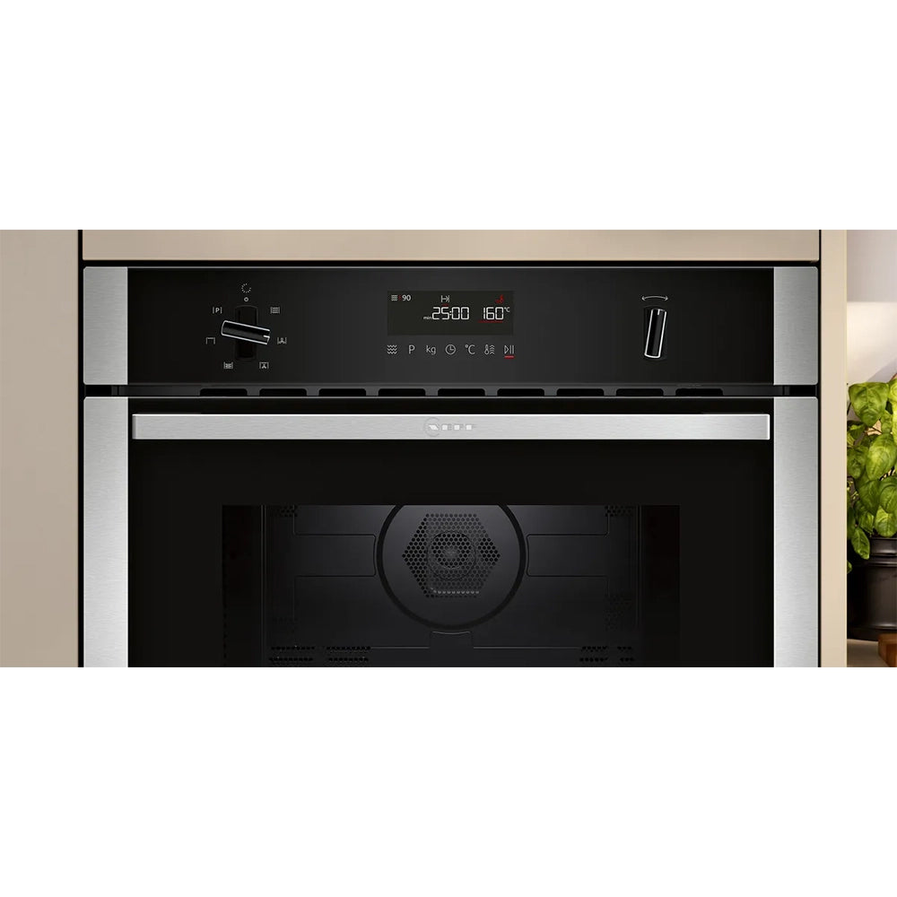 Neff N 50 Einbau Combi Mikrowelle Backofen mit Hot Air - Edelstahl | C1AMG84N1B
