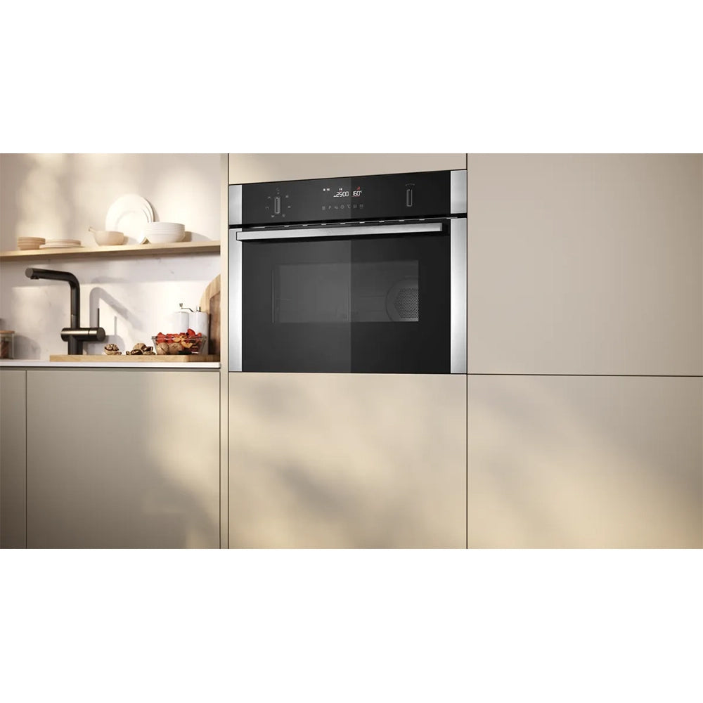 Neff N 50 Einbau Combi Mikrowelle Backofen mit Hot Air - Edelstahl | C1AMG84N1B