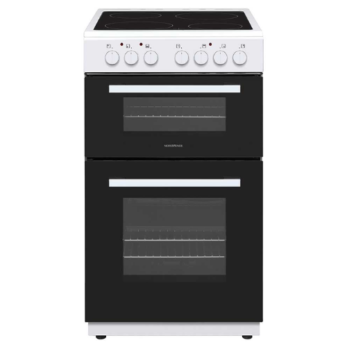 NordMende 50CM freistehend Electric Herd - Weiß & Schwarz | CTEC53WH