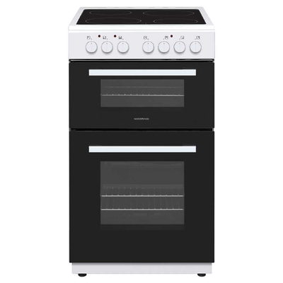 NordMende 50CM freistehend Electric Herd - Weiß & Schwarz | CTEC53WH