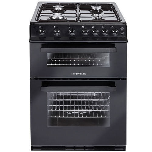 NordMende 60CM freistehend LPG Gas Herd - Schwarz | CTG62LPGBK