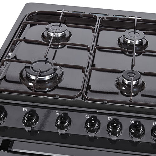 NordMende 60CM freistehend LPG Gas Herd - Schwarz | CTG62LPGBK