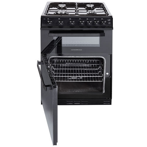 NordMende 60CM freistehend LPG Gas Herd - Schwarz | CTG62LPGBK