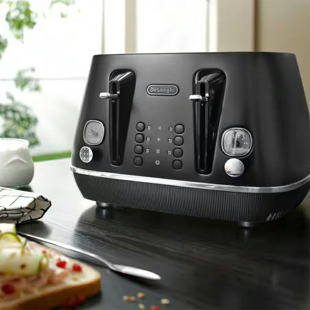 DeLonghi Distinta Moments 1800W 4 Slice Toaster - Schwarz | CTIN4003.BK