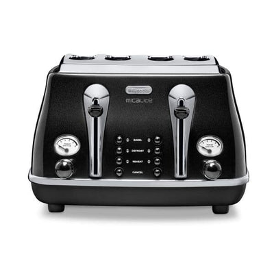 DeLonghi Icona Micalite 1800W 4 Slice Toaster - Schwarz | CTOM4003.BK