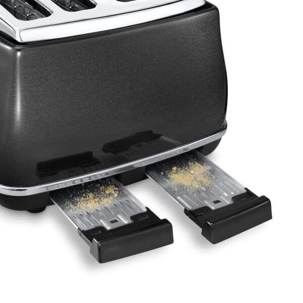 DeLonghi Icona Micalite 1800W 4 Slice Toaster - Schwarz | CTOM4003.BK