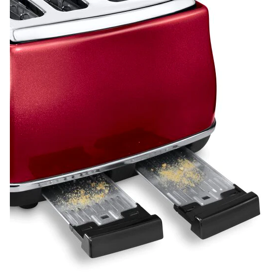 DeLonghi Icona Micalite 1800W 4 Slice Toaster - Rot | CTOM4003R