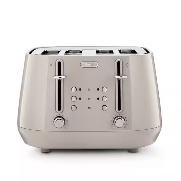 DeLonghi Eclettica 1800W 4 Slice Toaster - Beige | CTY4003.BG