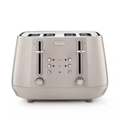 DeLonghi Eclettica 1800W 4 Slice Toaster - Beige | CTY4003.BG