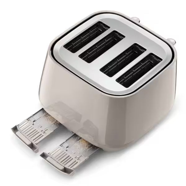 DeLonghi Eclettica 1800W 4 Slice Toaster - Beige | CTY4003.BG