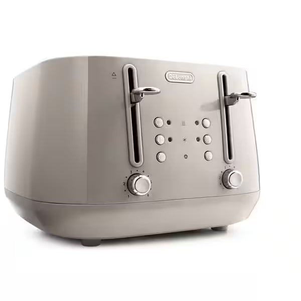 DeLonghi Eclettica 1800W 4 Slice Toaster - Beige | CTY4003.BG