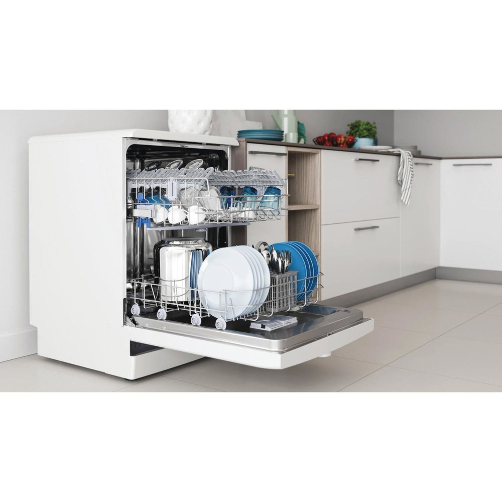 Indesit 60CM freistehend Standard Geschirrspüler - Weiß | D2FHK26UK