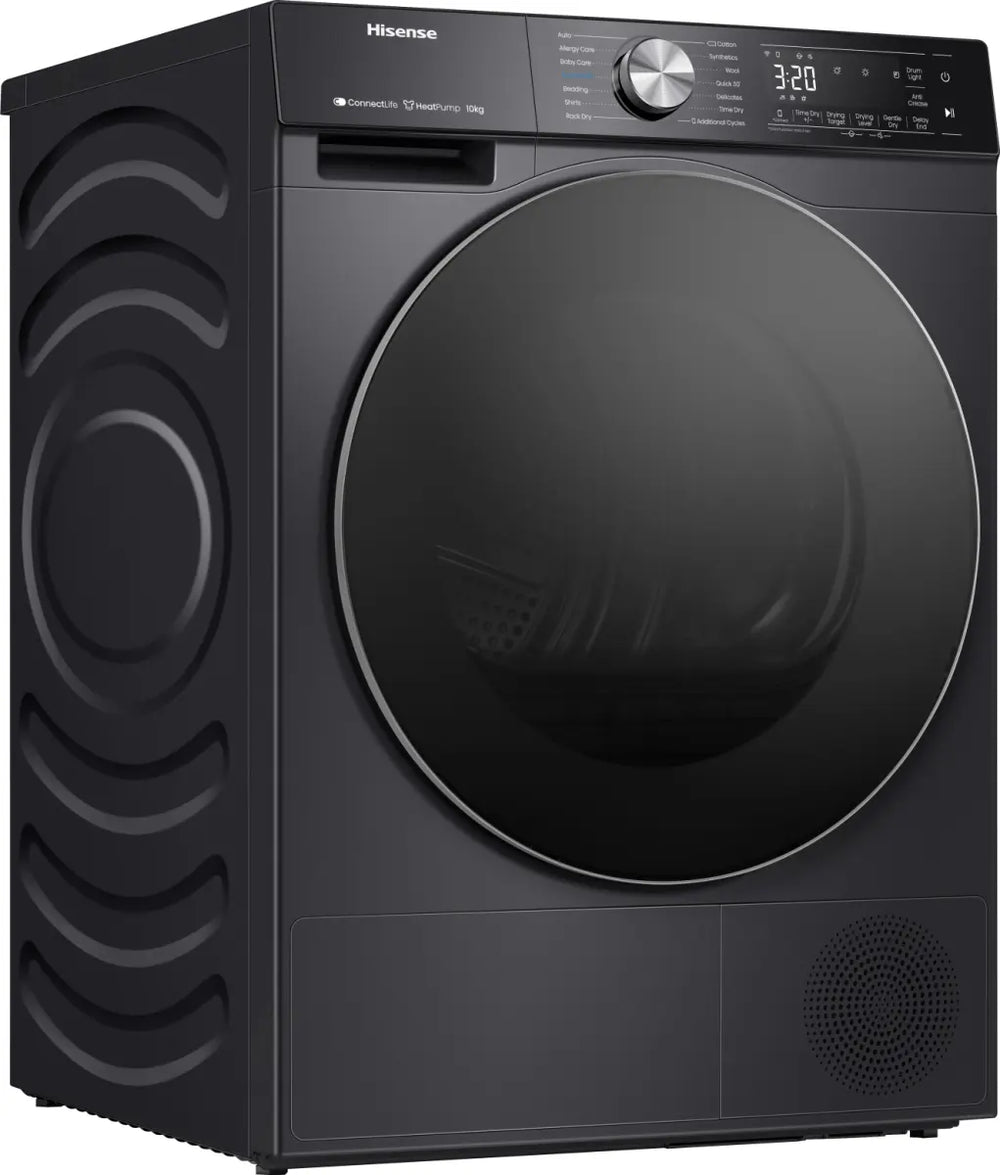 Hisense 5S Serie 10kg Wärmepumpentrockner, freistehend – Schwarz | DH5S102BB