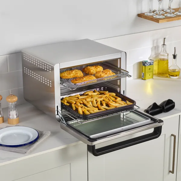 Ninja Foodi 10-in-1 Multifunction Mini Backofen - Silber & Schwarz | DT200UK