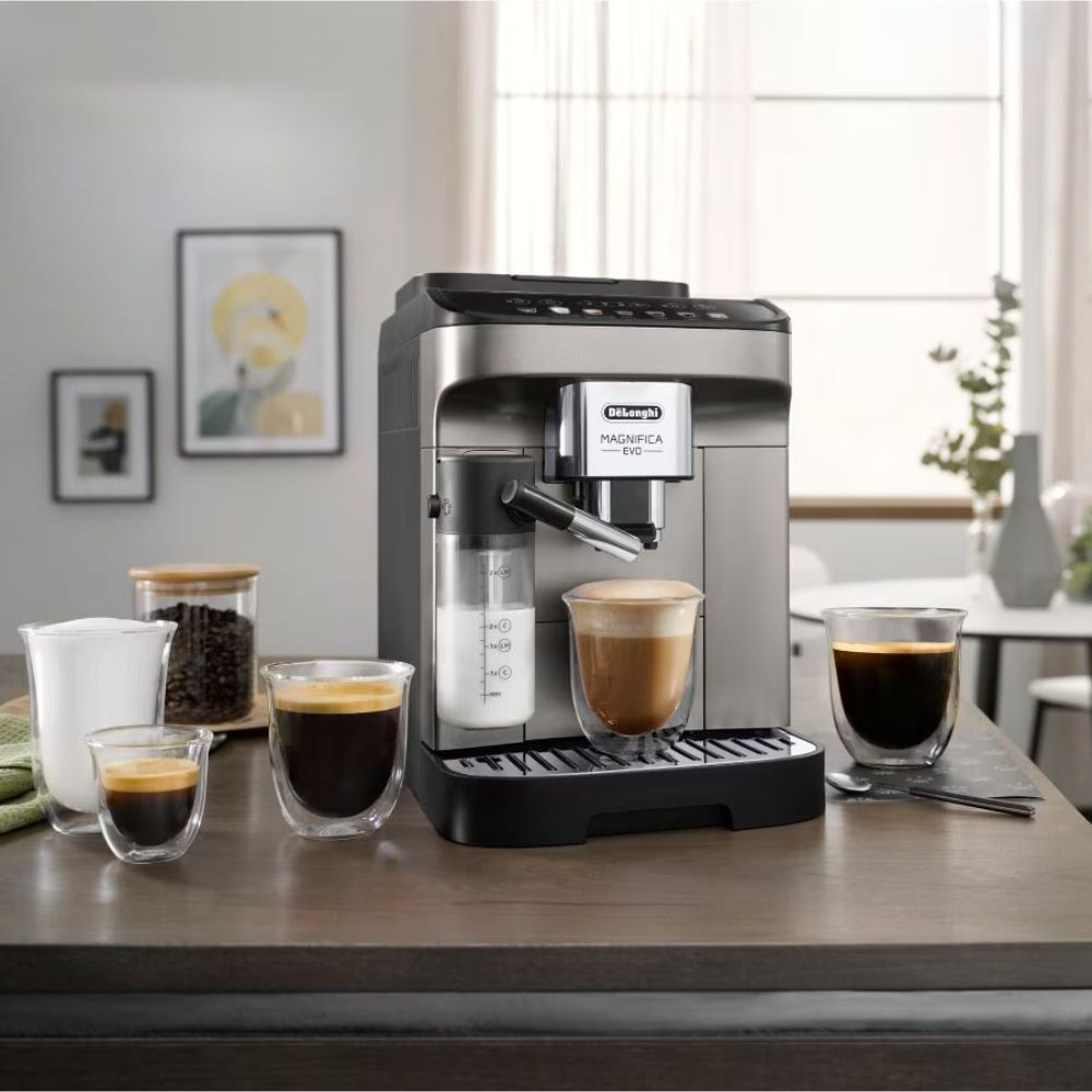 DeLonghi Magnifica Evo Automatic Bean to Cup Kaffeemaschine - Titan Schwarz | ECAM290.83.TB