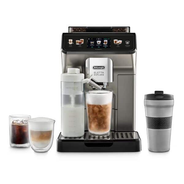 DeLonghi Eletta Explore Bean to Cup Kaffeemaschine mit Cold Brew Technology - Titan | ECAM450.86.T
