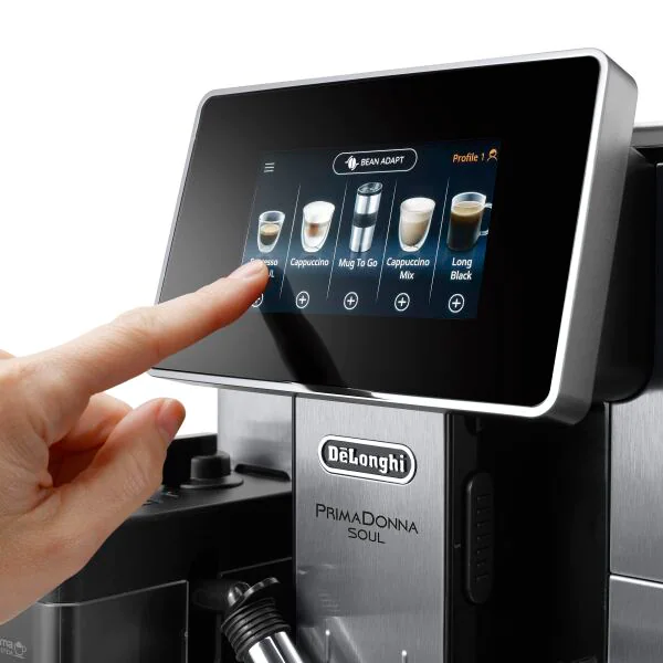 DeLonghi PrimaDonna Soul 2.2L Automatic Kaffeemaschine - Metal Schwarz | ECAM610.75.MB