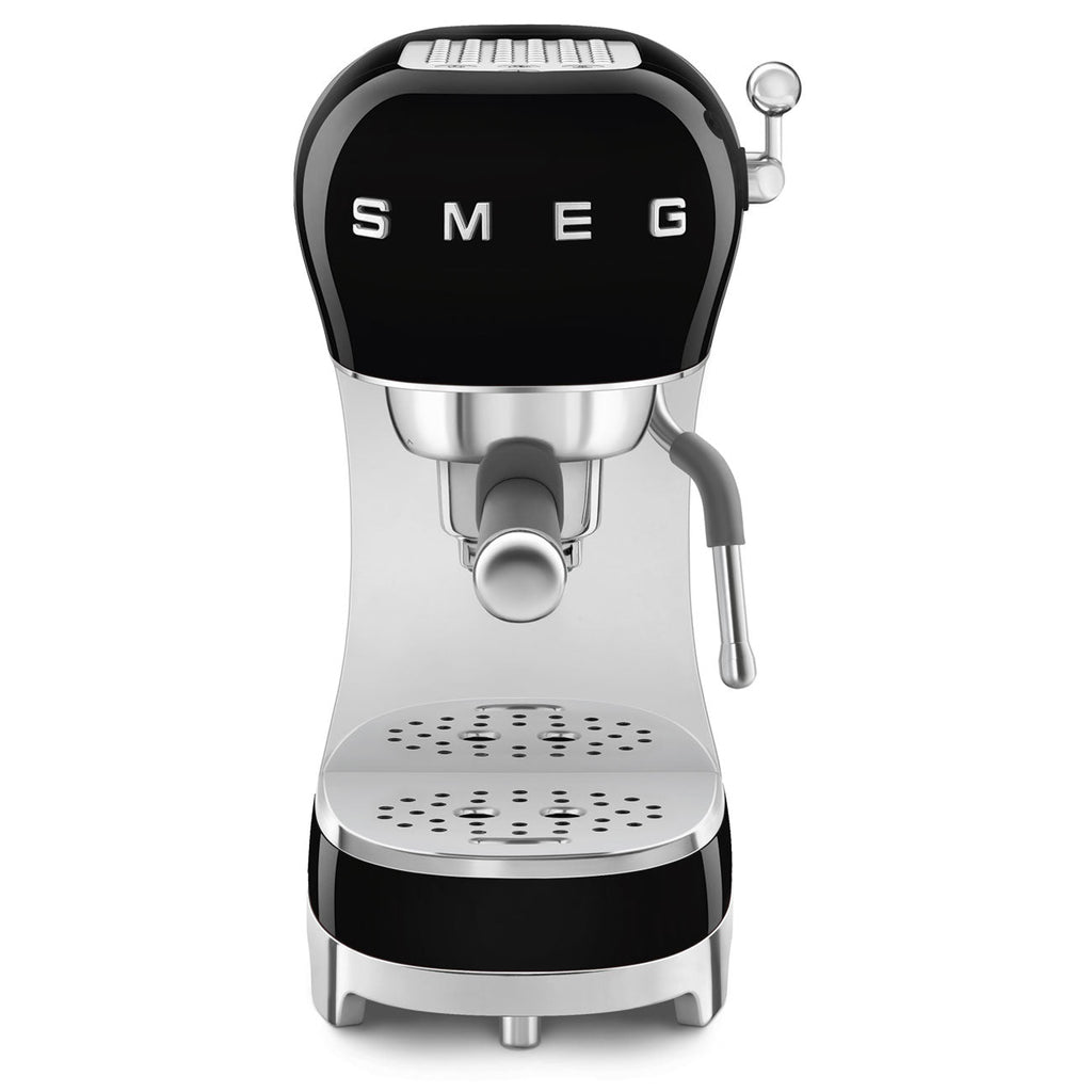 Smeg 50's Style Espresso Coffee Machine - Black | ECF02BLUK