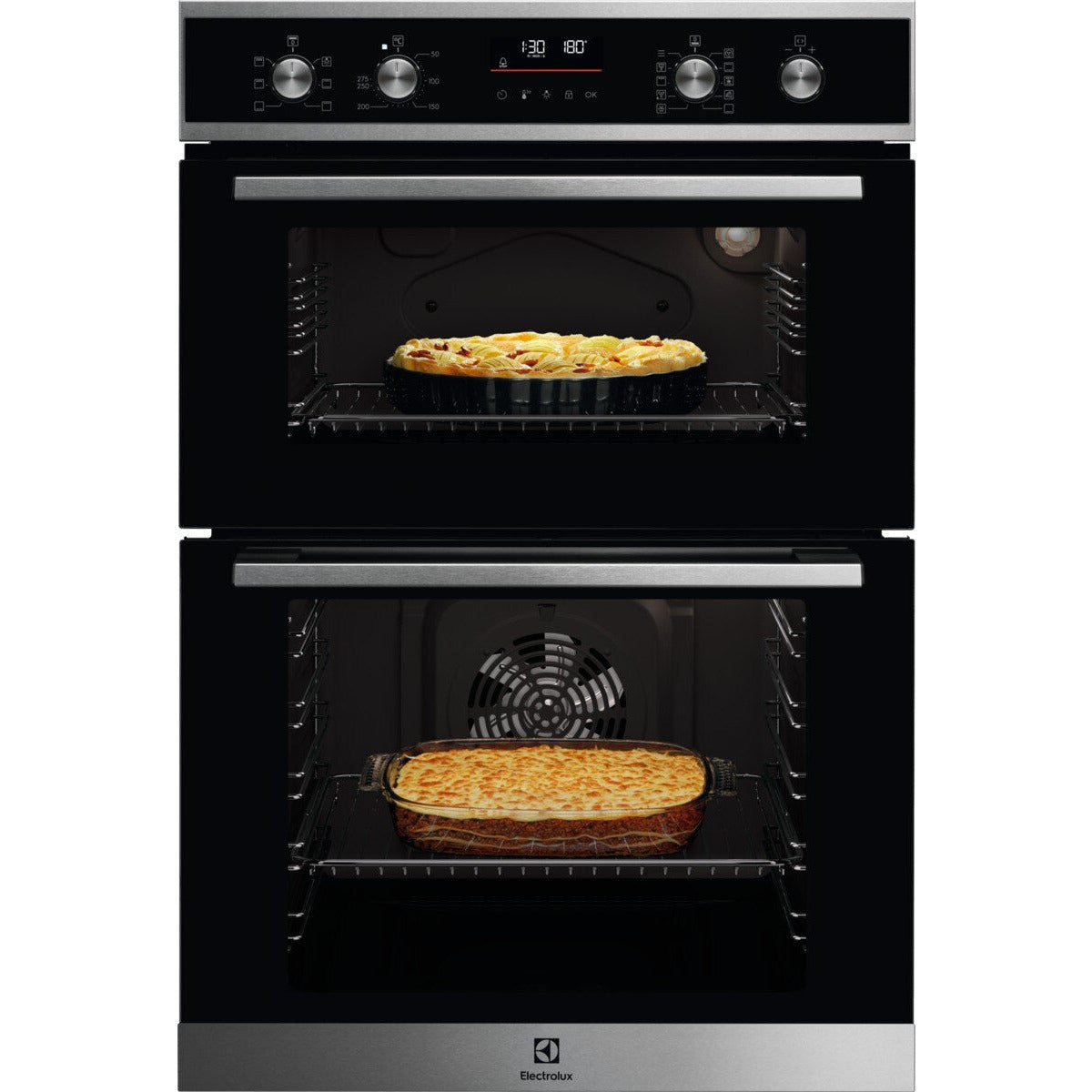Electrolux 300 SurroundCook 61L Einbau Electric Doppelbackofen - Edelstahl | EDFDC46X